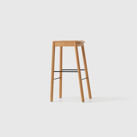 Tangerine Stool (Natural Oak)