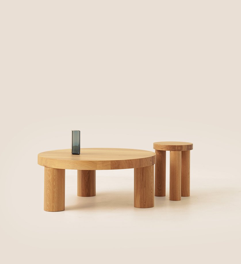 Offset Coffee Table, Natural Oak | Resident