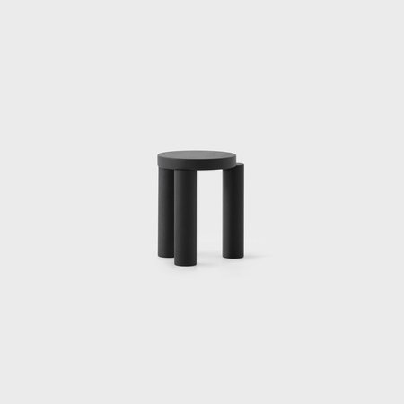 Offset Stool / Sidetable (Black Stain Oak)