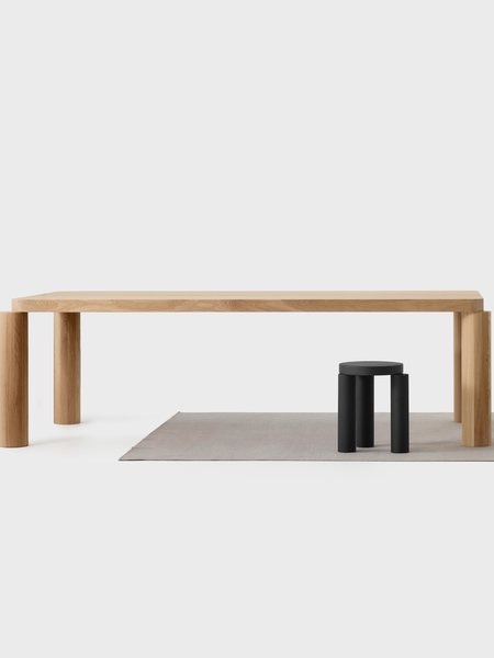 Offset Dining Table (Natural Oak)