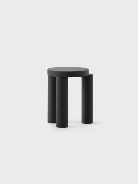 Offset Stool / Sidetable (Black Stain Oak)