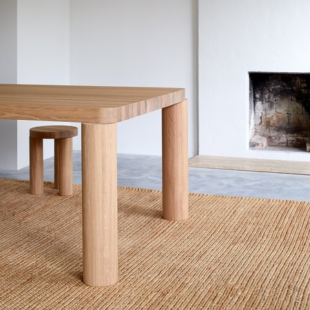 Offset Dining Table (Natural Oak)