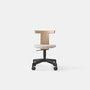Jiro Swivel Chair - Upholstered (Nat Oak Blk Base Casters)