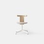 Jiro Swivel Chair - Upholstered (Nat Oak Wht Base)
